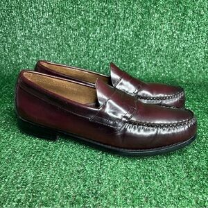 G.H. Bass Weejuns Logan Penny Loafers Leather Classic Red Mens Dress Shoes 9 D